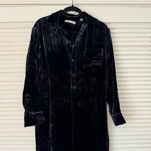Velvet Navy Vince Shirtdress